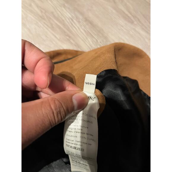 CELINE -Suede Leather Bomber Jacket / IT 46 - Picture 12 of 15